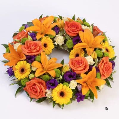Rose & Lily Wreath - Vibrant