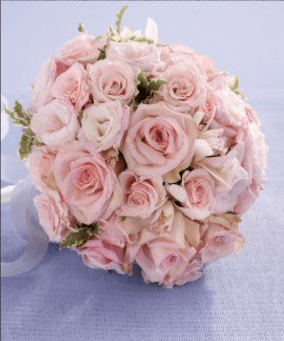 Soft Pink Rose & Orchid Bridal Bouquet