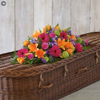Vibrant Casket Spray F14281VS