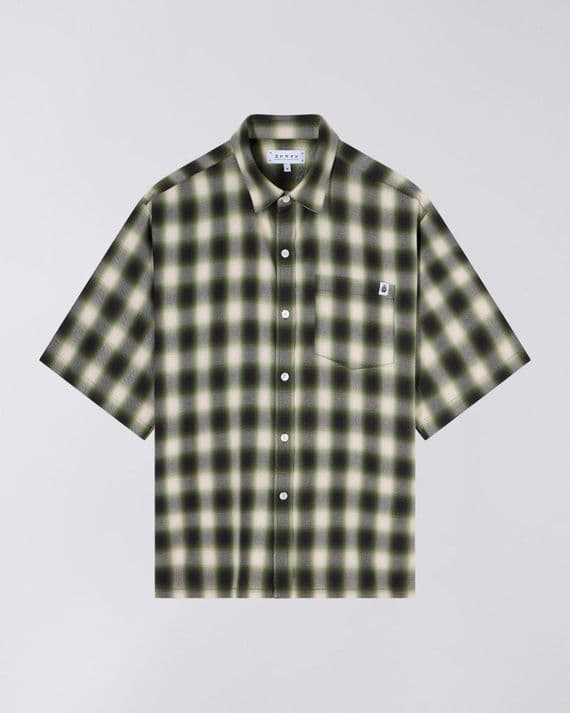 EDWIN  MILLBURY SHIRT SS  - GREEN/BLACK