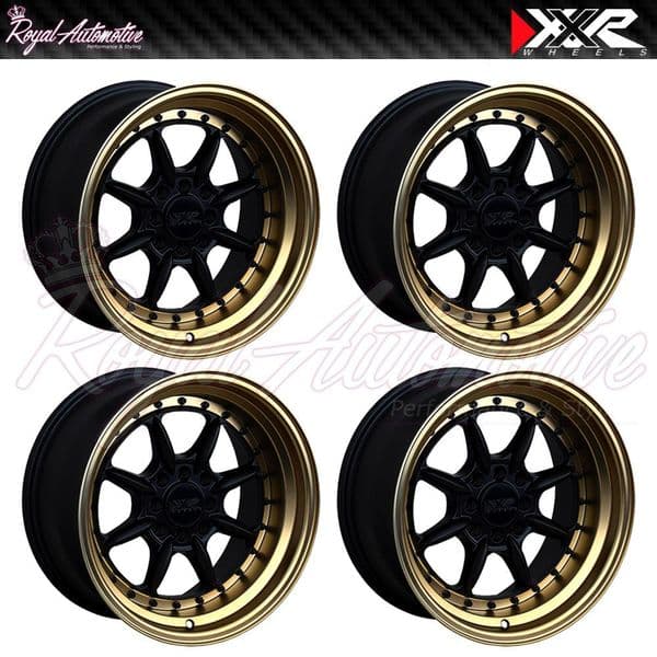 XXR 002.5 Deep Dish Light Alloy Wheels 15x8 ET20 4x100 4x114 Black Bronze JDM