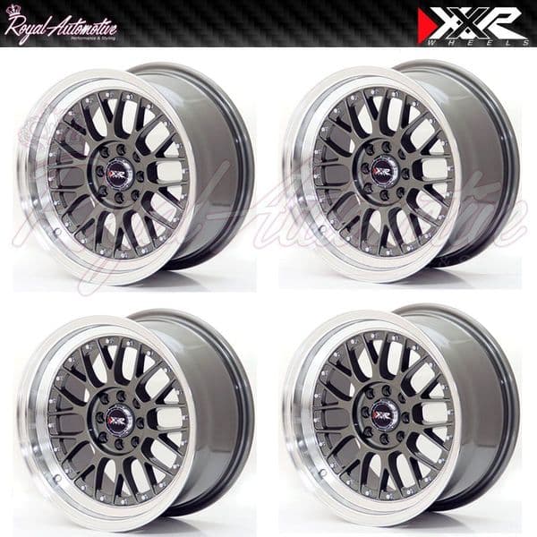 XXR 521 Deep Dish Alloy Wheels 16x8 ET20 4x100 4x114 Polished Grey JDM Euro JAP