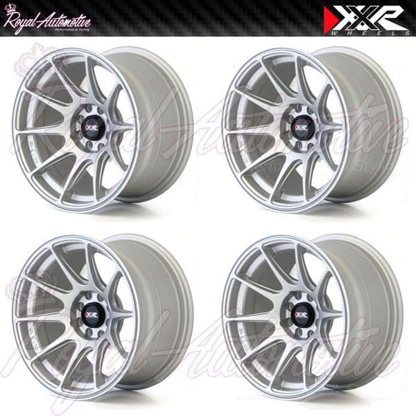 XXR 527 Concave Alloy Wheels 16x8.25 ET0 4x100 4x108 Flat Silver JDM JAP Euro
