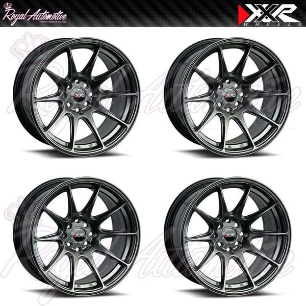 XXR 527 Concave Alloy Wheels 17x8.25 ET25 5x100 5x114.3 Chrome Black JDM Euro