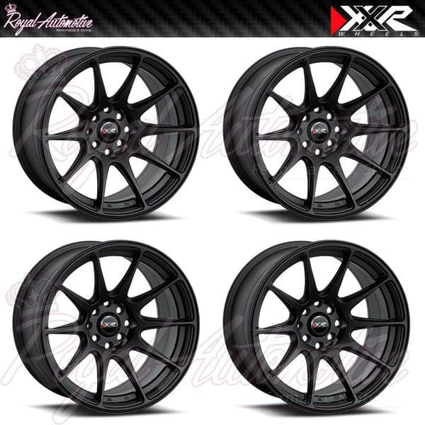 XXR 527 Concave Alloy Wheels 17x8.25 ET25 5x100 5x114.3 Flat Black JDM Jap Euro