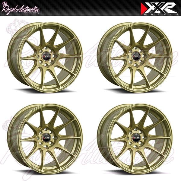 XXR 527 Concave Alloy Wheels 17x8.25 ET35 5x100 5x114.3 Gold JDM JAP Euro