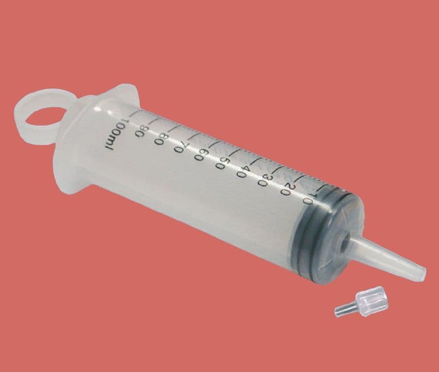 Graduated Syringe Injection 100cc Clear Syringe Luer Slip MS4100L-1G-AD Gluebond Adhesive ...