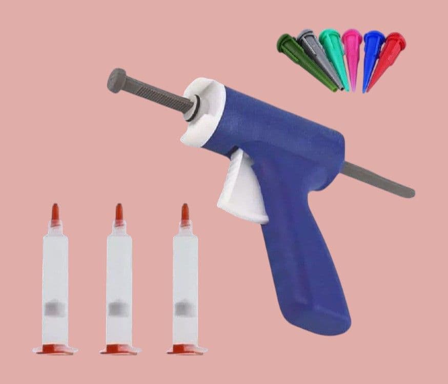 Techcon 10cc Manual Syringe Gun Dispenser TS710SG-TSI Gluebond Adhesive ...