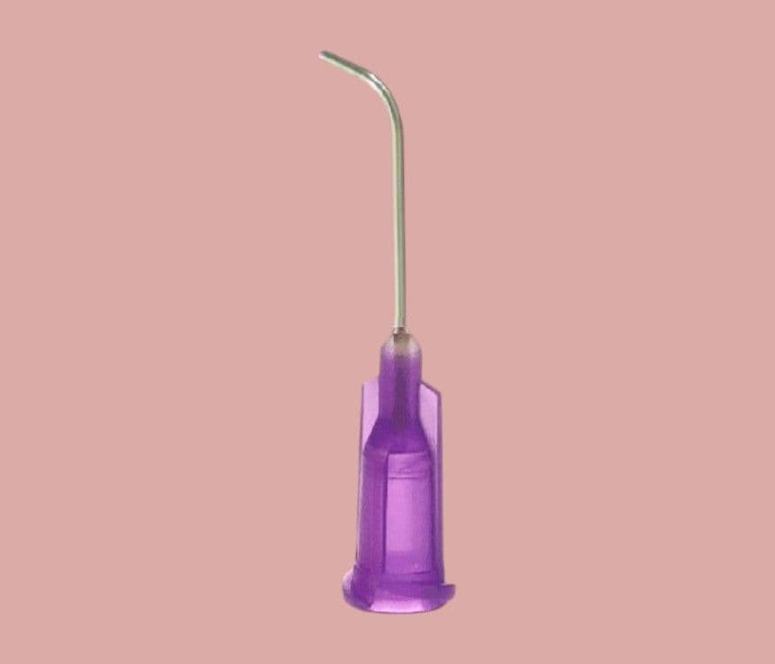 21 Gauge Precision TE Bent Angled Tip Purple Adhesive Dispensing ...