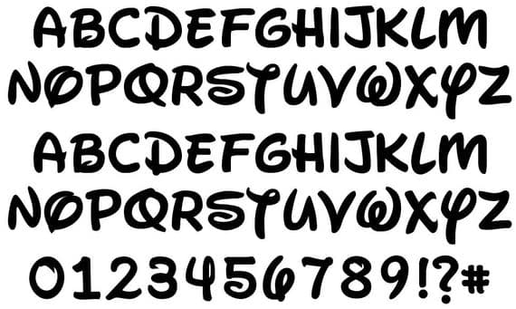 Waltograph Letters and Numbers