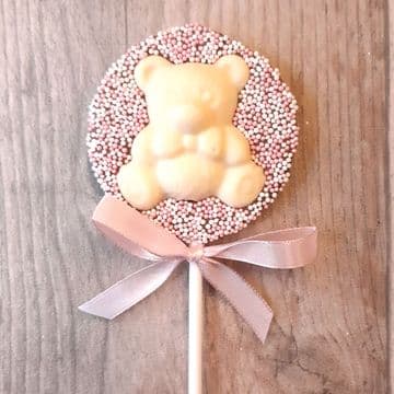 Baby Shower Lollipop with Baby Bear Girl