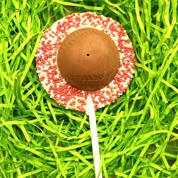 Baseball Belgian Chocolate Lollipop
