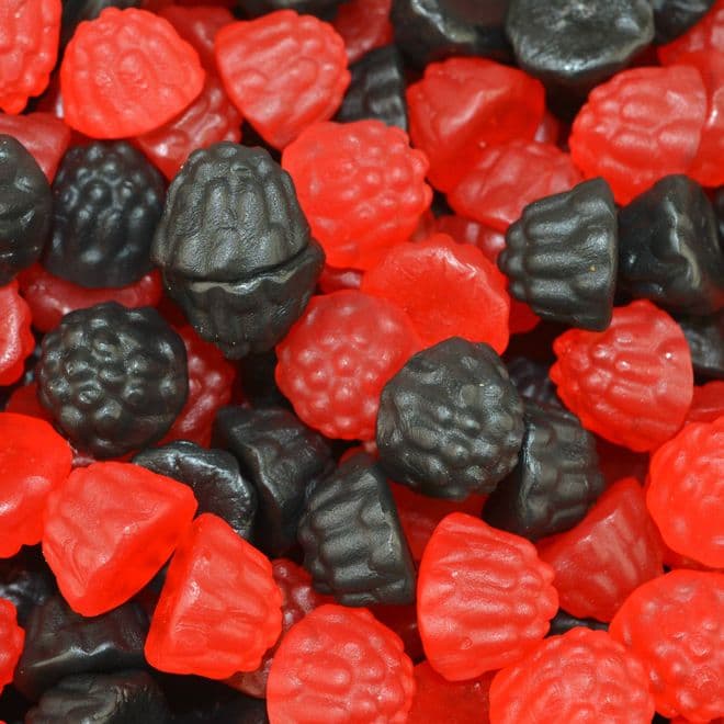 Blackcurrant and Raspberries