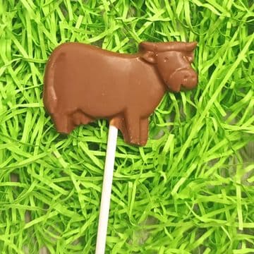 Farmyard Cow Belgian Chocolate Lollipop
