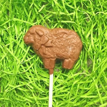 Farmyard Sheep Belgian Chocolate Lollipop