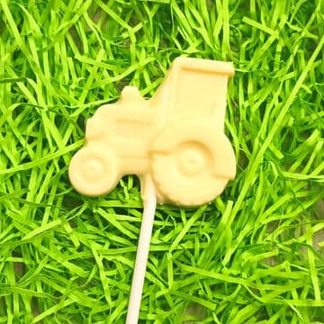 Farmyard Tractor Belgian Chocolate Lollipop