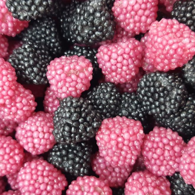 Raspberries and Blackberries Beaded