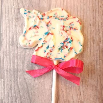 Unicorn Lollipop with sprinkles
