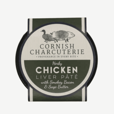 Cornish Charcuterie Chicken Liver Pâté with Smokey Bacon & Sage Butter 125g