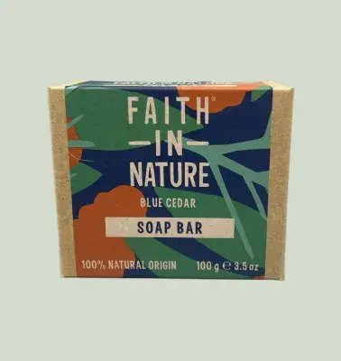 Faith in Nature Blue Cedar Soap Bar