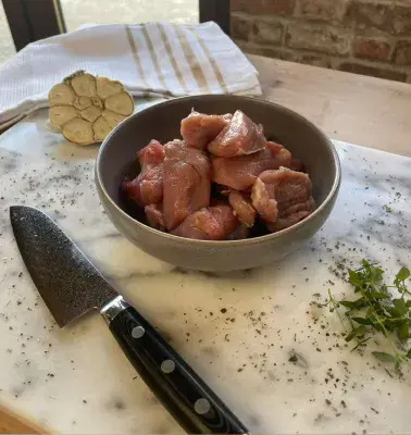 Free Range Diced Pork 500g