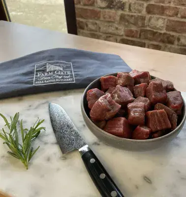 Grass Fed Diced Beef Steak 500g