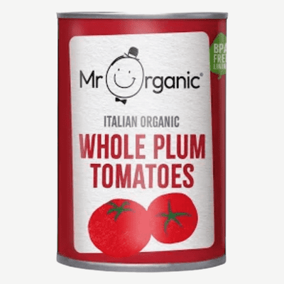 Mr Organic Whole Plum Tomatoes 400g