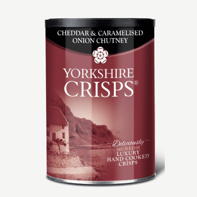Yorkshire Crisps Cheddar & Caramelised Onion Chutney Drum