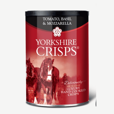 Yorkshire Crisps Tomato, Basil & Mozzarella Drum
