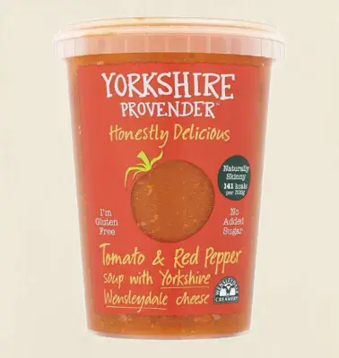 Yorkshire Provender Tomato. Red Pepper, & Wensleydale Soup