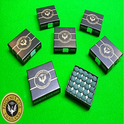 10 x Phoenix black laminated cue tips