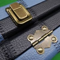 1pc Black & Blue Patchwork Cue Case (Holds 2 cues)