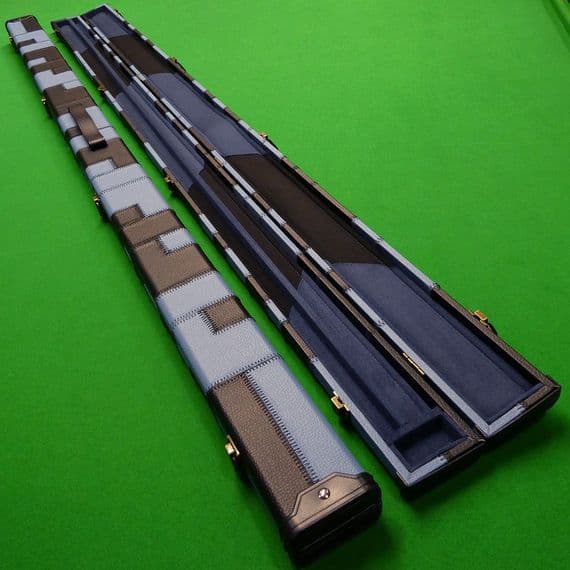 1pc Black & Blue Patchwork Cue Case (Holds 2 cues)