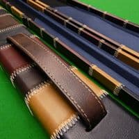 1pc Black & Brown Patchwork Cue Case (Holds 2 cues)