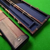 1pc Black & Brown Patchwork Cue Case (Holds 2 cues)