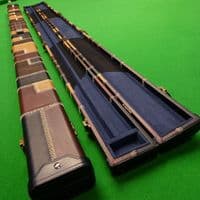 1pc Black & Brown Patchwork Cue Case (Holds 2 cues)