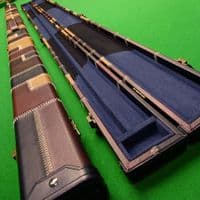 1pc Black & Brown Patchwork Cue Case (Holds 2 cues)