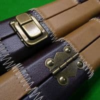 1pc Black & Brown Patchwork Cue Case (Holds 2 cues)