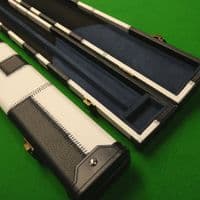 1pc Black & White Patchwork Cue Case (Holds 2 cues)