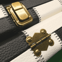 1pc Black & White Patchwork Cue Case (Holds 2 cues)