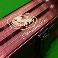 1pc Maximus cue case - Burgundy Aluminium