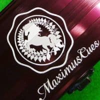 1pc Maximus cue case - Burgundy Aluminium