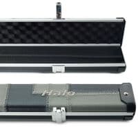 1pc Peradon Halo double cue case - Black & Grey patchwork (holds 2 x 1pc cues)