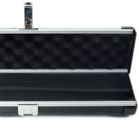 1pc Peradon Halo double cue case - Black & Grey patchwork (holds 2 x 1pc cues)