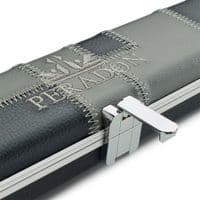 1pc Peradon Halo double cue case - Black & Grey patchwork (holds 2 x 1pc cues)