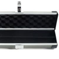 1pc Peradon Halo double cue case - Black & Grey striped (holds 2 x 1pc cues)