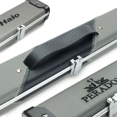 1pc Peradon Halo double cue case - Black & Grey striped (holds 2 x 1pc cues)