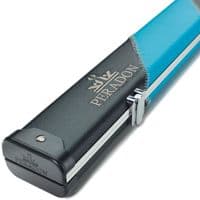 1pc Peradon Halo double cue case - Black & Sky Blue striped (holds 2 x 1pc cues)