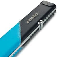 1pc Peradon Halo double cue case - Black & Sky Blue striped (holds 2 x 1pc cues)