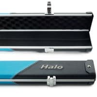 1pc Peradon Halo double cue case - Black & Sky Blue striped (holds 2 x 1pc cues)
